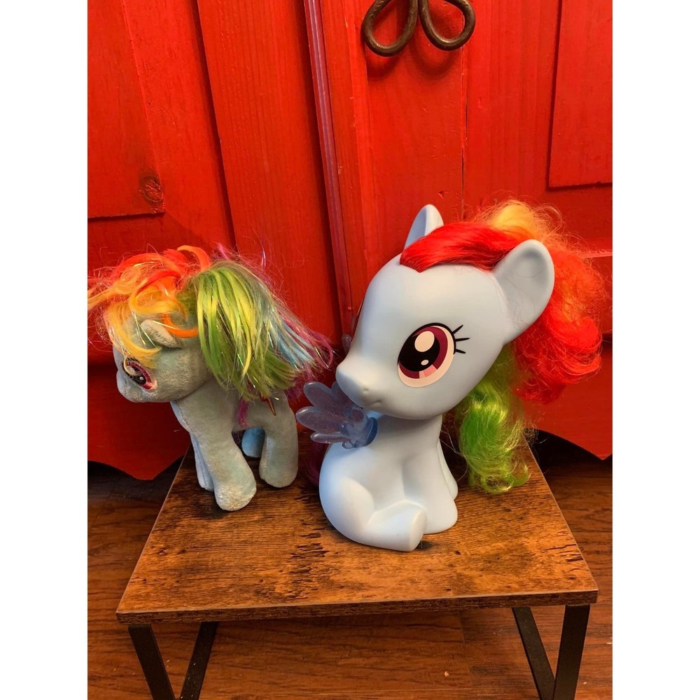 My Little Pony Rainbpow Dash Cool Style Long Hair Pony 2016 Mint 10" + Plush